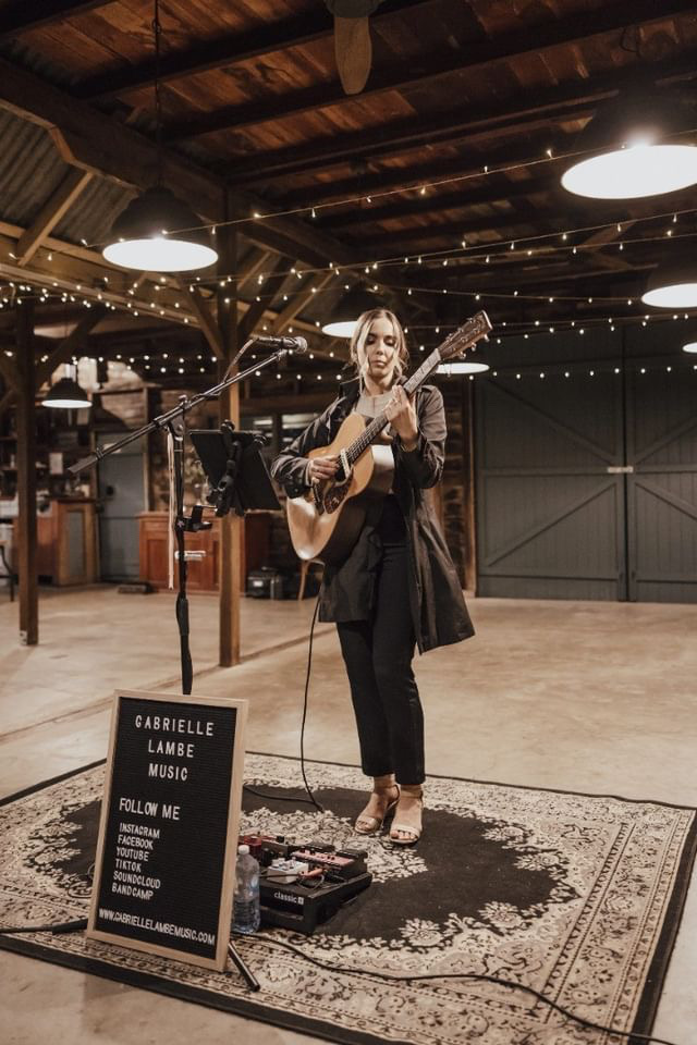 Gabrielle Lambe, singer in Brisbane