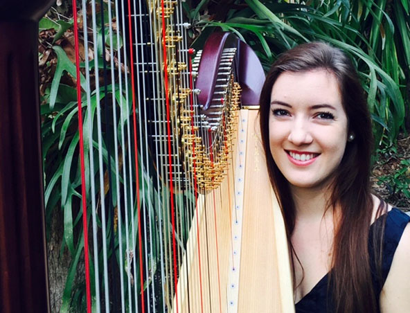 Brisbane Harpist 1, harp player in Brisbane