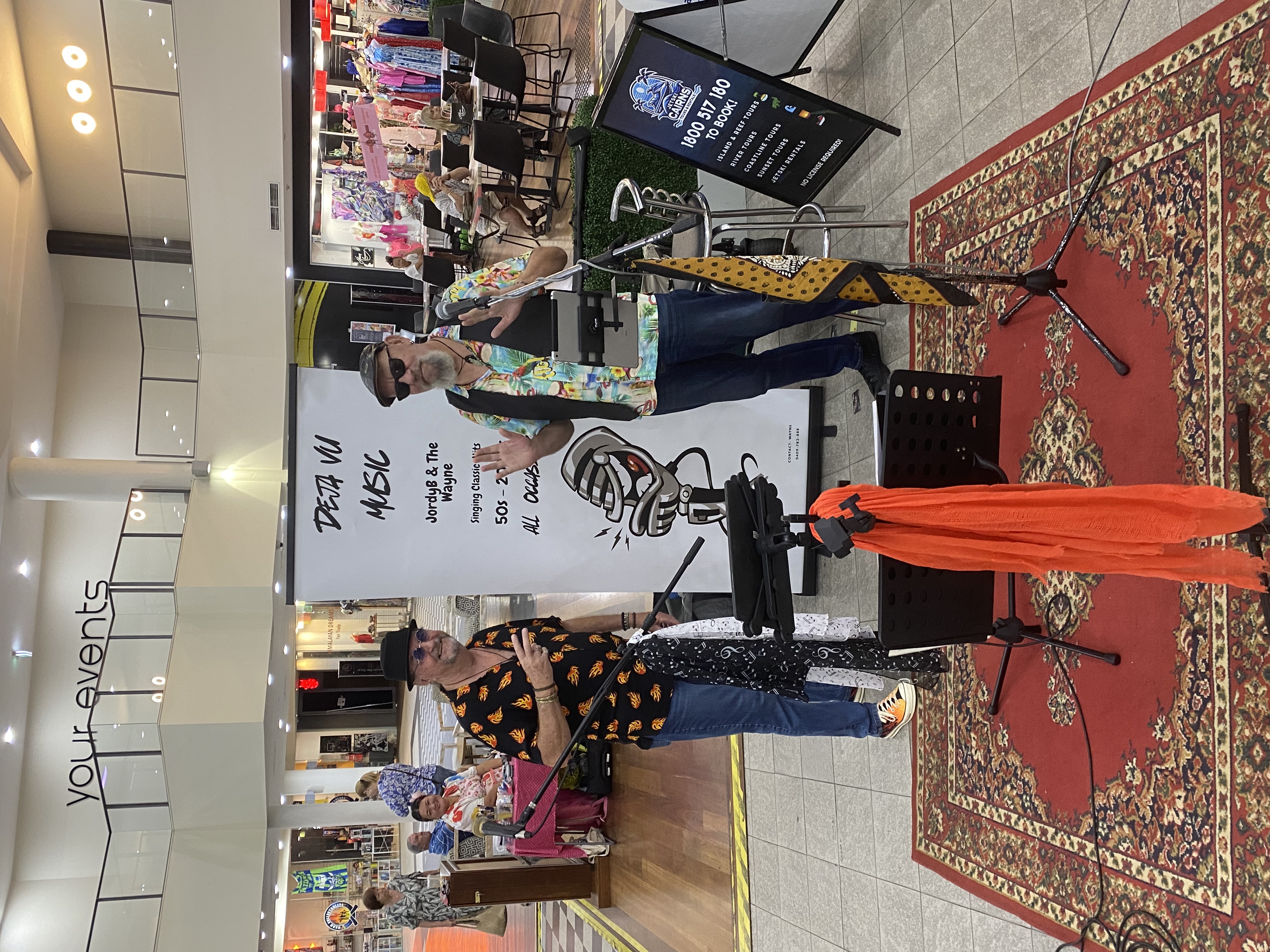 Jordy B & The Wayne. Deja Vu Music, musical duo in Cairns