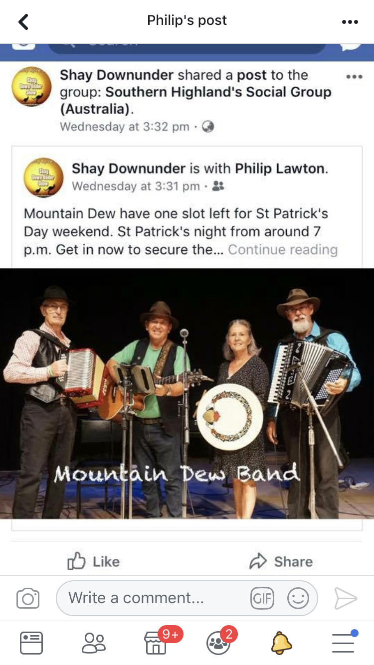 The Mountain Dew band, celtic band in Goulburn