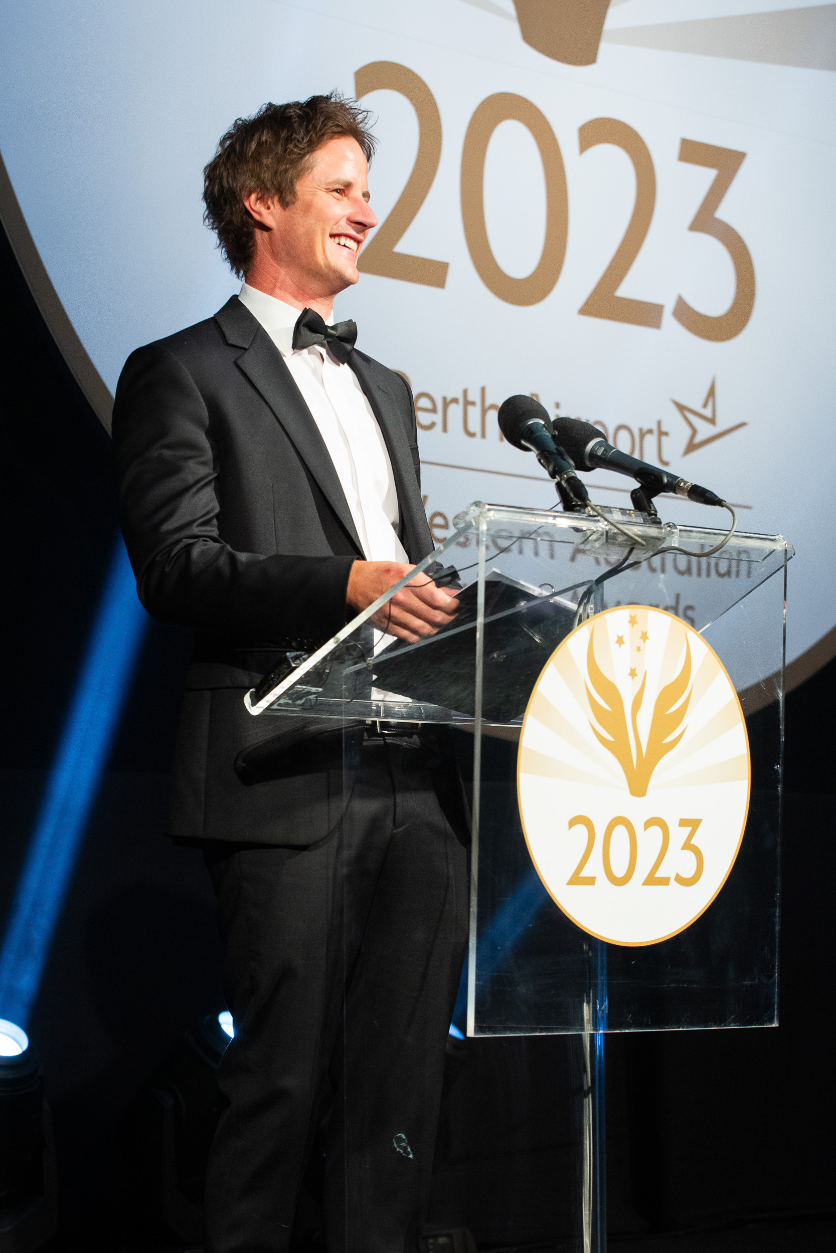 Ross Wallman, mc-master of ceremonies in Perth